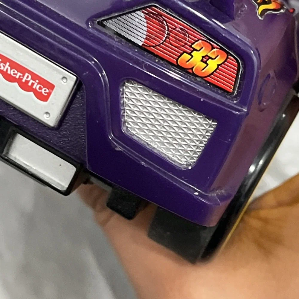 Mattel 2007 Fisher Price Shake N Go Rally Race Crash Ups Purple Orange Car 88#33